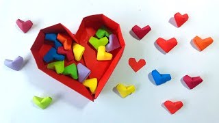 Como hacer corazoncitos de papel ¡facil origami  How to Make Paper Hearts [upl. by Eniawd334]