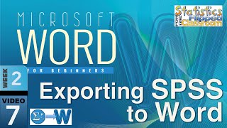 Exporting SPSS Output to Microsoft Word – SPSS for Beginners 27 [upl. by Nuaj]