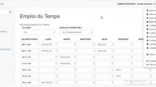 GeSchoolS 36  Module  Emploi Du Temps [upl. by Starkey]