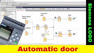 Automatic door  Siemens Logo tutorial LAD FBD PLC tutorial [upl. by Sverre]