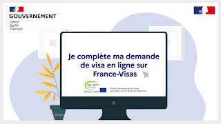 FranceVisas  Compléter votre demande de visa en ligne [upl. by Minnie]