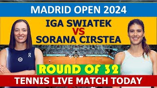 Iga Świątek vs Sorana Cirstea  Madrid Open 2024 [upl. by Alvis759]