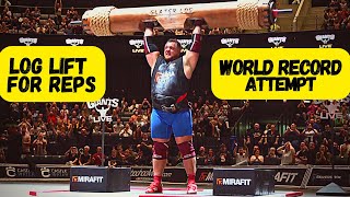 Luke STOLTMAN  Attempts World Record LOG LIFT for Reps [upl. by Ettennaj309]