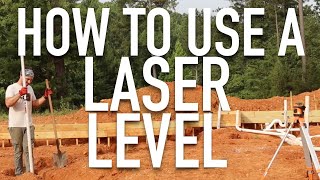 How to use a Johnson Rotary Laser Level  Building Tips for DIY SEPTIC amp Foundation leveling [upl. by Flo]