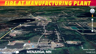 Fire At Manufacturing Plant In Menahga Minnesota [upl. by Nylirad199]