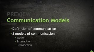 Communication Models [upl. by Etnovert]