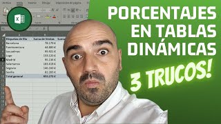 💯Porcentajes sobre tablas dinámicas  Tutorial Excel 2024 [upl. by Annaehs]