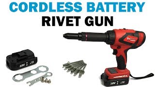 Cordless Battery Powered Rivet Gun BL18DR  Fasteners 101 [upl. by Della]