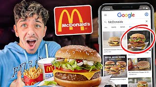 Letting Google Images DECIDE What I Eat For 24 Hours HARD FOOD CHALLENGE [upl. by Jdavie]