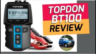 Topdon BT100 Battery and Charging System Tester  Review [upl. by Philly]