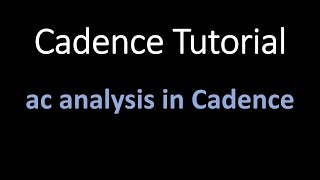 ac analysis in cadence [upl. by Mckee]