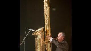 Attilio Berni plays the giant JElle Stainer subcontrabass saxophone [upl. by Fonda]