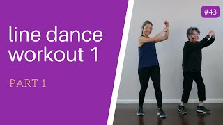 Easy Line Dance Workout 1 Part 1  Seniors Beginners [upl. by Ondine]