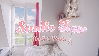 STUDIO TOUR  mon studio étudiant de 11m2 à PARIS [upl. by Dnalyaw]