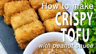 HOW TO MAKE CRISPY TOFU with PEANUT SAUCE  TOFU RECIPE  BUDGET AND EASY RECIPE [upl. by Hux436]