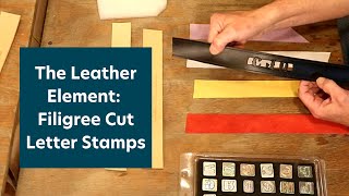 The Leather Element Filigree Cut Letter Stamps [upl. by Saduj]