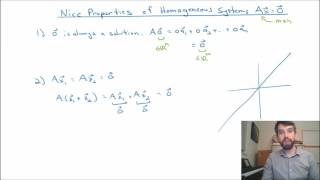 Three nice properties of homogeneous systems of linear equations [upl. by Erelia]