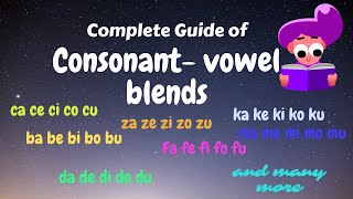 CONSONANT AND VOWEL BLENDS  COMPLETE GUIDE AZ ENGLISH PHONICS [upl. by Dorris281]