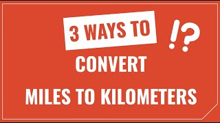 How to Convert Miles to Kilometers mi to km [upl. by Ayot]