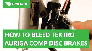 How to Bleed Tektro Auriga Comp Disc Brakes [upl. by Aleil663]