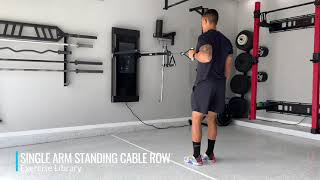 Single Arm Standing Cable Row [upl. by Yllier]