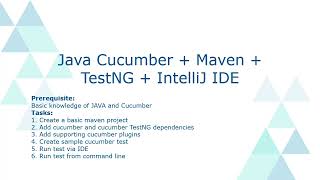 Java  Cucumber  TestNG IntelliJ [upl. by Bleier]