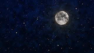 Moon Midnight Stars Shining Sky Video Free Background [upl. by Jerrilyn]