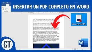 Como INSERTAR un PDF COMPLETO en Word [upl. by Anyd377]