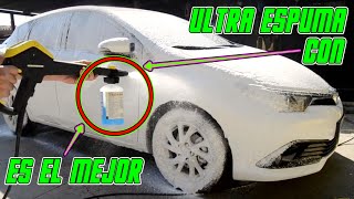 🧢 Lavar🚖coche con ULTRA ESPUMA tipo crema INCREIBLE [upl. by Anawaj468]