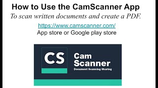 How to Use CamScanner [upl. by Aryam137]