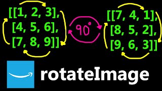 Amazon Coding Interview Question  Rotate Image [upl. by Nevuer]