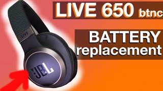 JBL LIVE650btnc  BATTERY REPLACEMENT how to [upl. by Chaing]