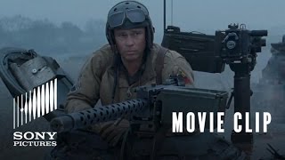 FURY Movie Clip Sherman Tiger Fight [upl. by Ailuy679]