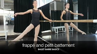 BALLET BARRE BASICS  frappé and petit battement tutorial  natalie danza [upl. by Younger]