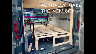 FINALLY MAKING THE NEW BED  Renault Trafic Van Camper Conversion [upl. by Anne-Marie801]