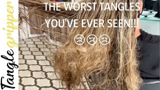 How to effectively detangle MATTED TANGLED KNOTTED hair easily [upl. by Narmak]