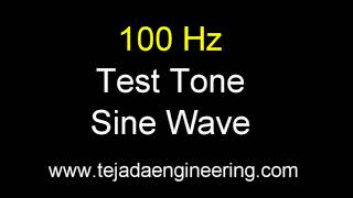 100Hz Test Tone Sine Wave  One Hour [upl. by Allen]