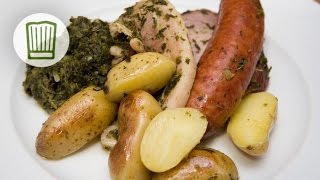 Grünkohl mit Kasseler Mettwürstchen und Kartoffeln chefkoch [upl. by Hamilah645]