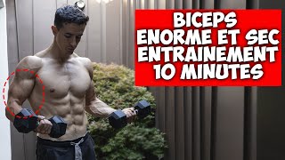 BICEPS ENORME ENTRAINEMENT MAISON 10 MINUTES [upl. by Atekin]