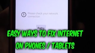 How to fix error quotplease check your network connectionquot phones tablets [upl. by Bonacci]