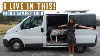 VAN TOUR  Vauxhall Vivaro SWB Micro Camper Conversion for Full Time Van Life [upl. by Eirena778]