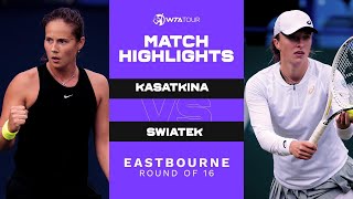 Daria Kasatkina vs Iga Swiatek  2021 Eastbourne Round of 16  WTA Match Highlights [upl. by Eizdnil]