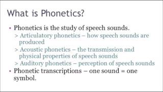 Definition of Phonetics [upl. by Baryram]