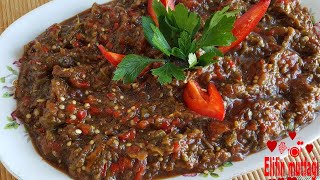 Baba Ganoush Turkish Eggplant Dip  Amazing Eggplant Recipe [upl. by Atinihc870]