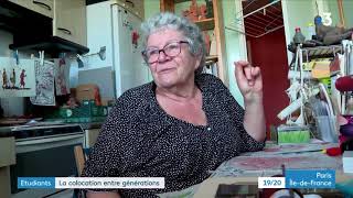 Reportage France 3  La colocation entre générations solution de logement étudiant [upl. by Ociram743]