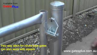 Gate Latch 2 way for round pipe and square [upl. by Ytomit435]