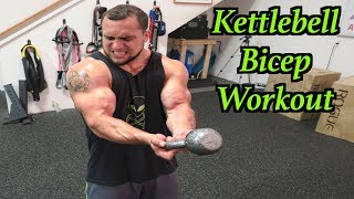 Intense 5 Minute Kettlebell Bicep Workout [upl. by Acireit]