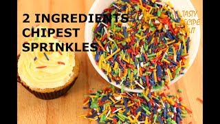 2 ingredients cheapest Sprinkles  Cake Sprinkles [upl. by Euqinomad]