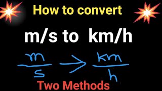 How to Convert ms to kmhms to kmh Conversion meters per seconds to kilometers per hours [upl. by Acirderf228]