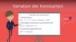 Variation der Konstanten  Differentialgleichung erster Ordnung lösen [upl. by Llenyr]